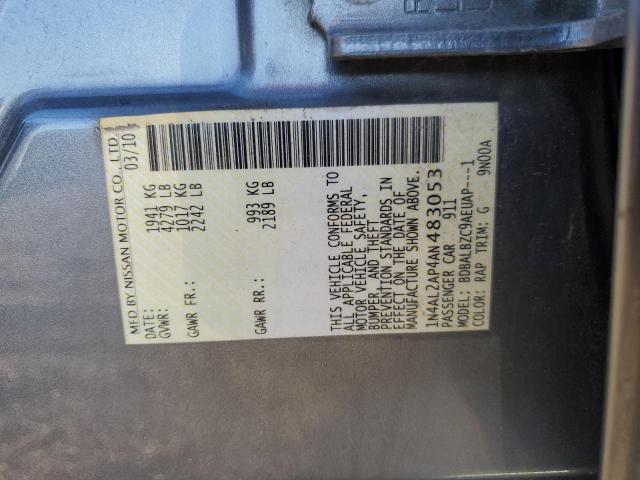 2010 NISSAN ALTIMA BAS #3284954940