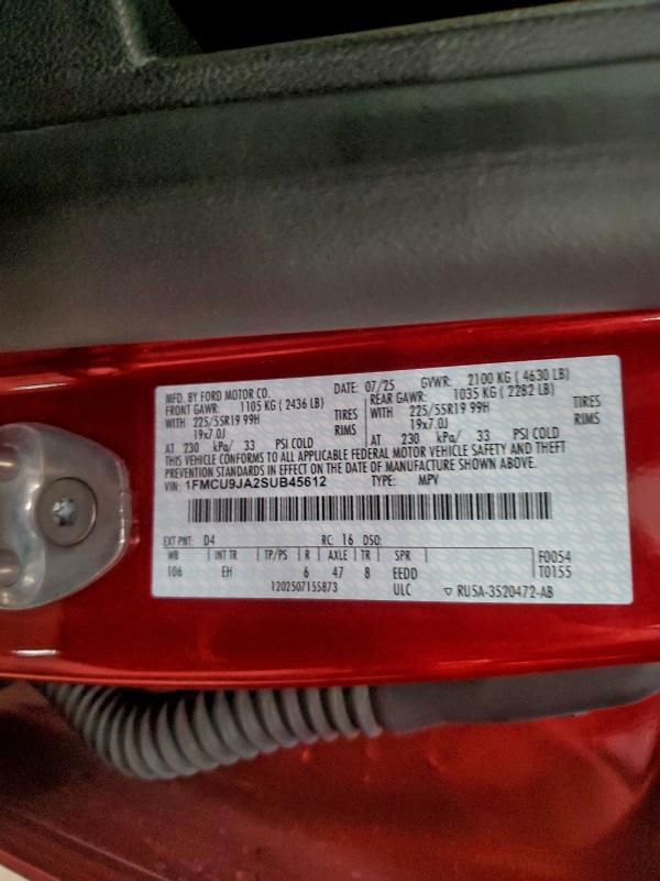 2025 FORD ESCAPE PLA #3303891691