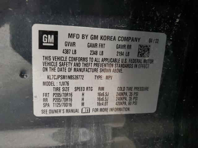 2022 CHEVROLET TRAX 1LT #3318990314