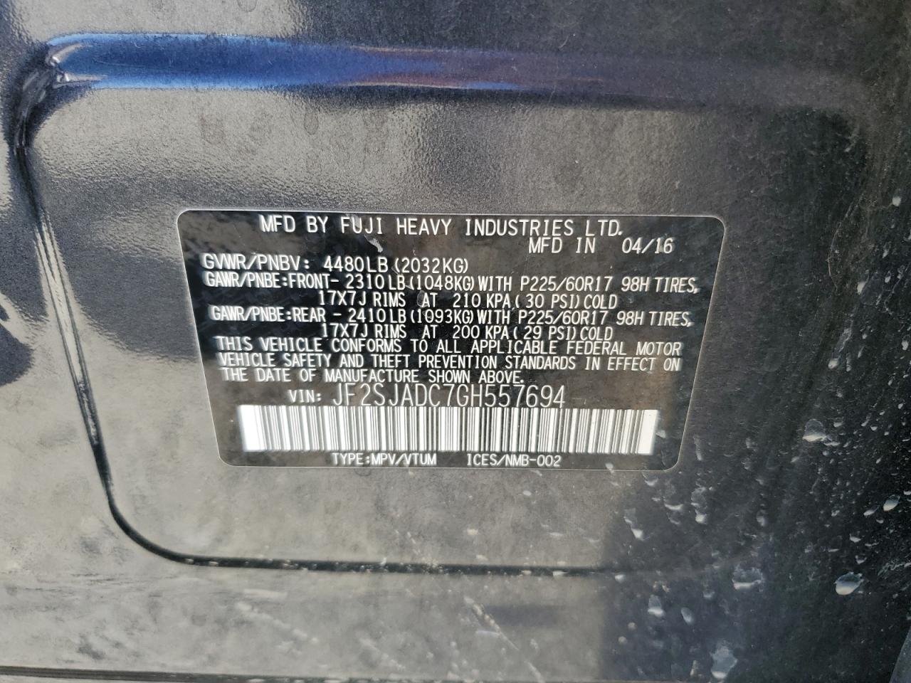 SUBARU FORESTER 2.5I PREMIUM