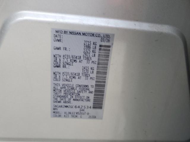 2016 NISSAN PATHFINDER #3286342736