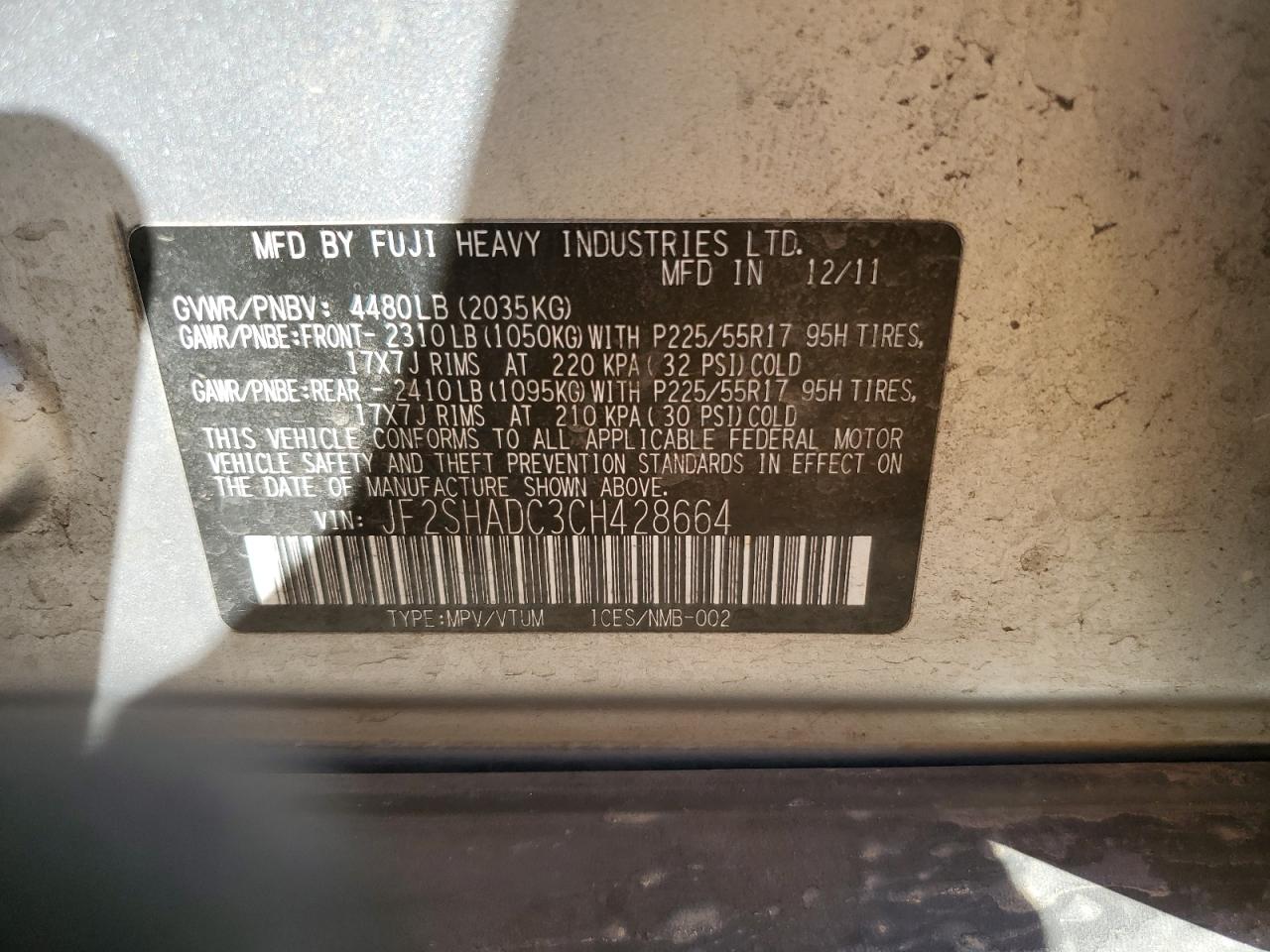 SUBARU FORESTER 2.5X PREMIUM