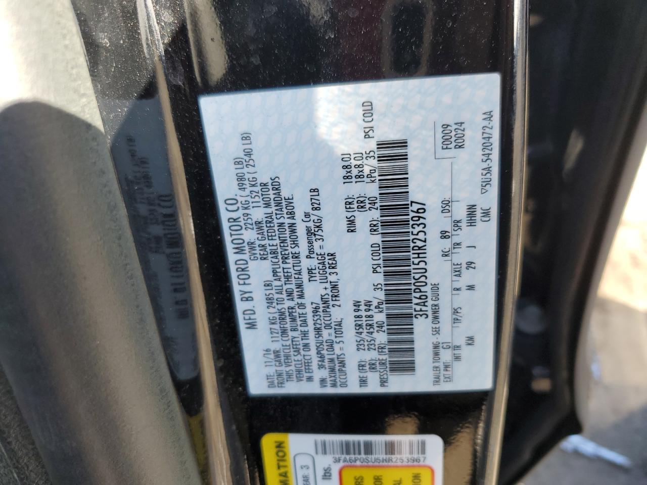 FORD FUSION TITANIUM PHEV