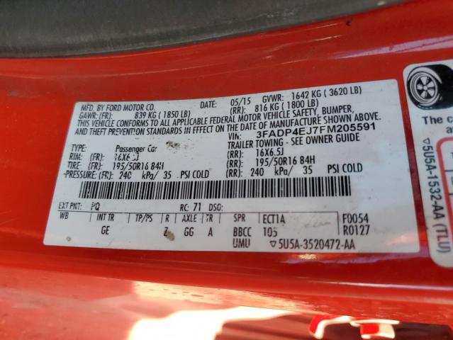 2015 FORD FIESTA SE #3285777665