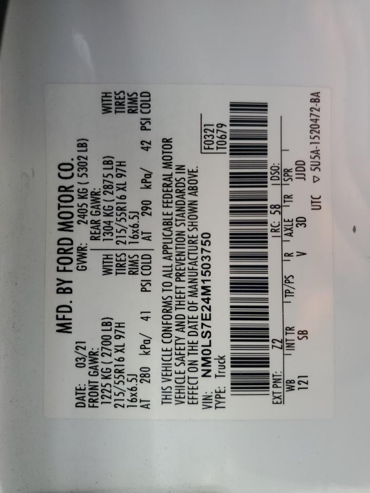 FORD TRANSIT CONNECT XL