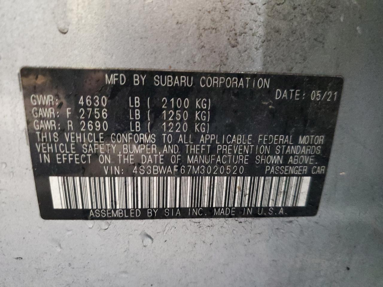 SUBARU LEGACY PREMIUM