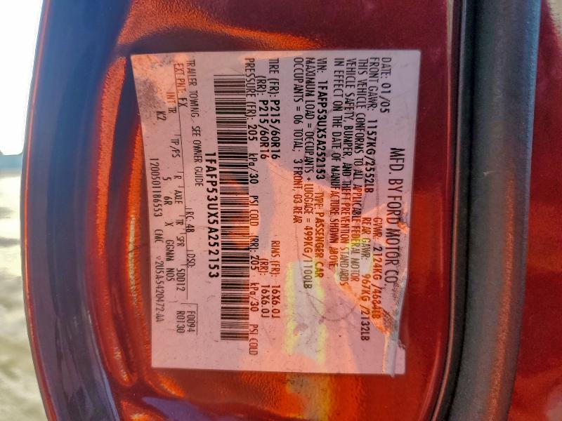 2005 FORD TAURUS SE #3310380990