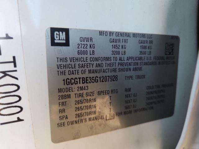 2016 CHEVROLET COLORADO #3294453523