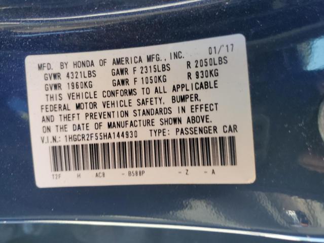 2017 HONDA ACCORD SPO #3305584111