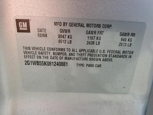 2008 CHEVROLET IMPALA LS #3291416139