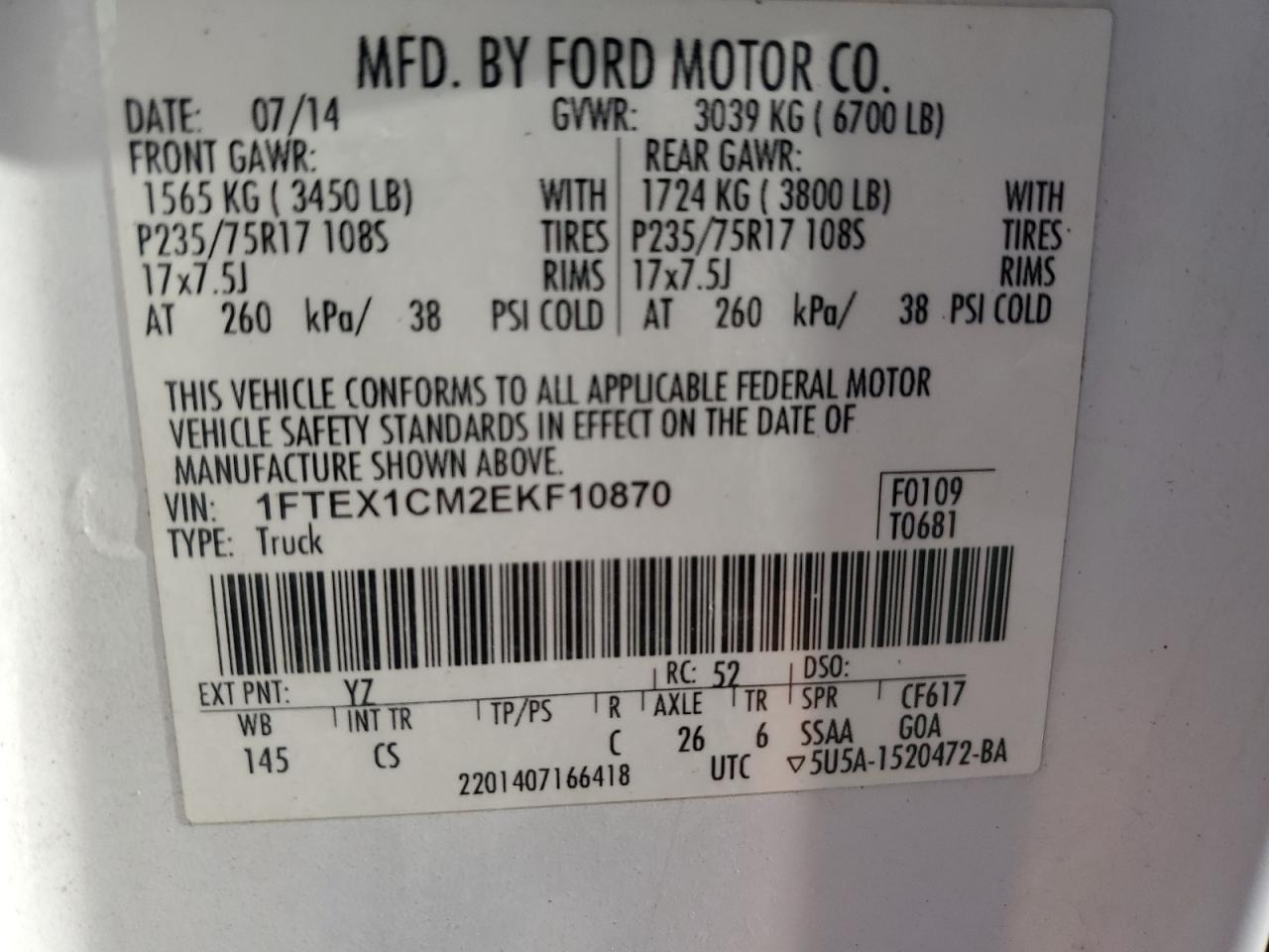 FORD F-150 SUPER CAB