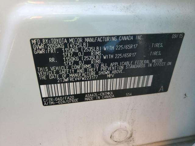 2015 TOYOTA RAV4 XLE - 2T3WFREV4FW223177