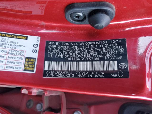 2020 TOYOTA COROLLA LE #3304022583