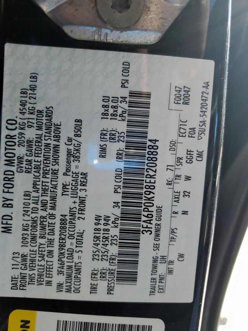 2014 FORD FUSION TIT #3312642169