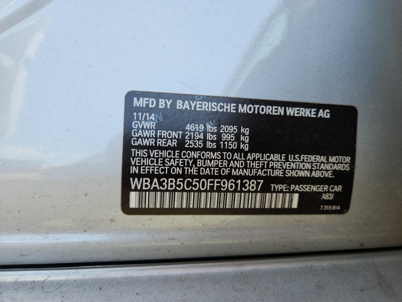 BMW 3 SERIES XI SULEV