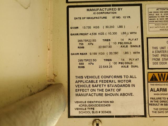 2013 IC CORPORATION CE SERIES SCHOOL #3285637328