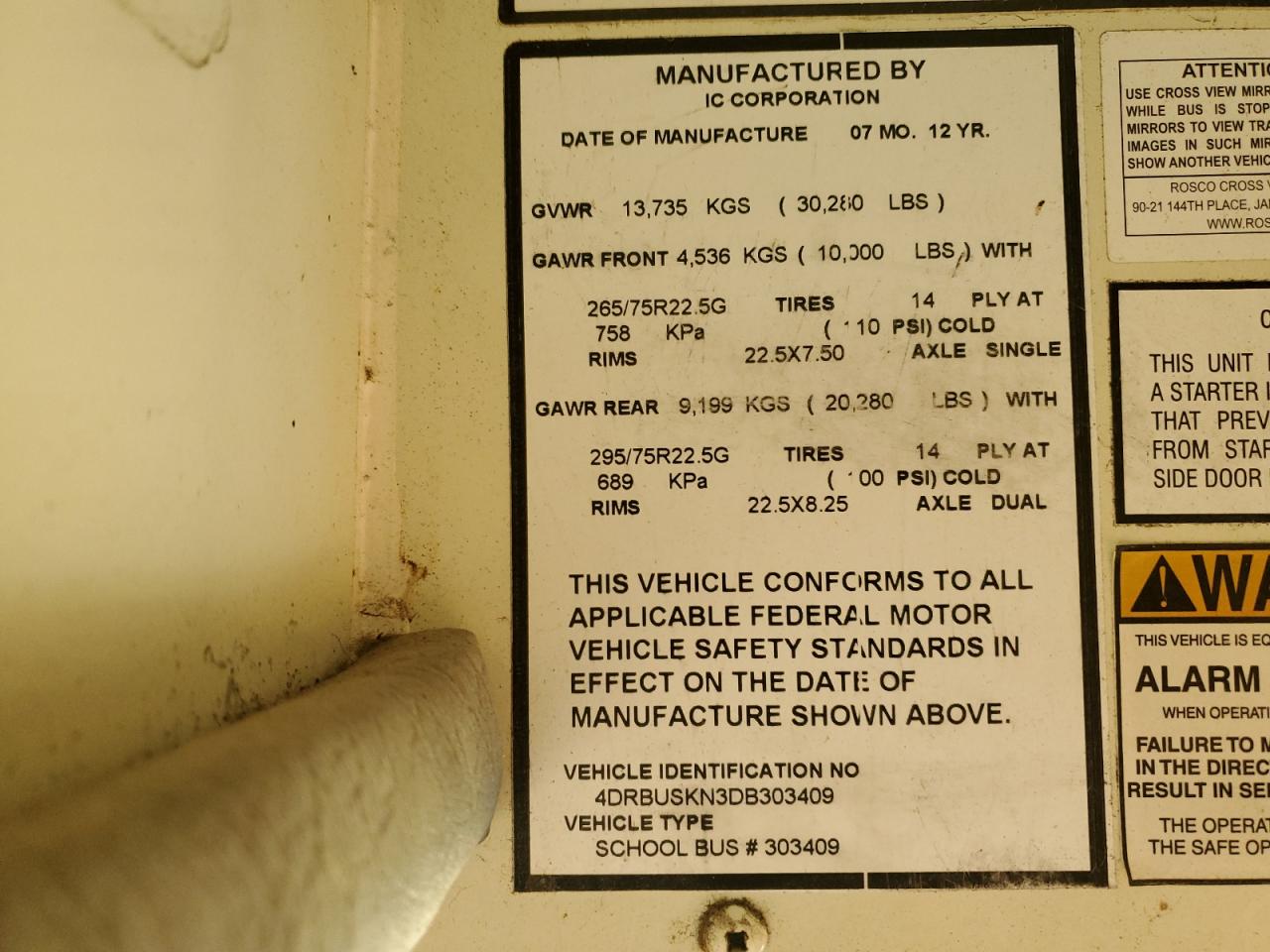 Lot #3285637328 2013 IC CORPORATION CE SERIES SCHOOL