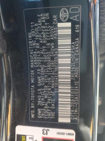 2011 TOYOTA COROLLA BA - 2T1BU4EE1BC705343