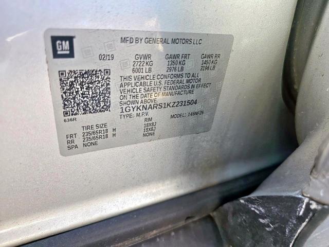 2019 CADILLAC XT5 #3284580347