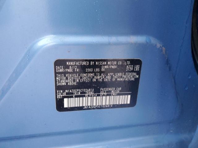 2012 NISSAN LEAF SV #3292873568