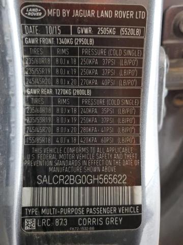 2016 LAND ROVER DISCOVERY #3296245473