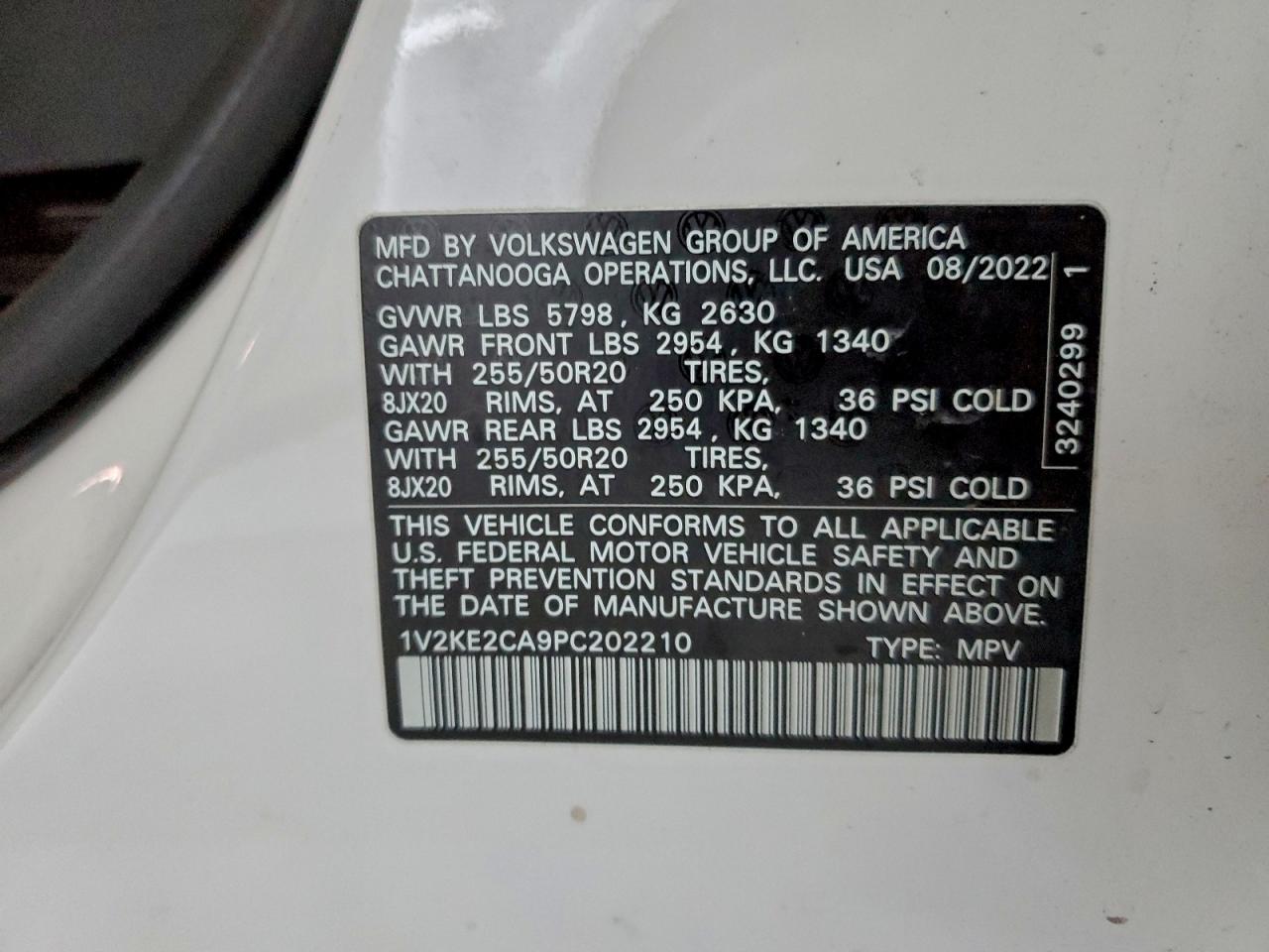 VOLKSWAGEN ATLAS CROSS SPORT SE