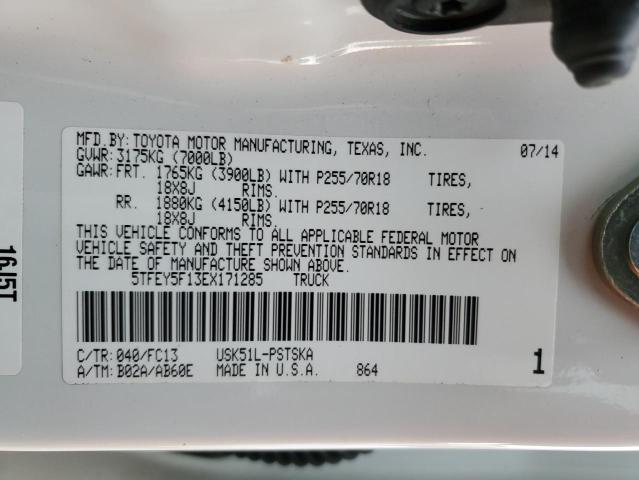 2014 TOYOTA TUNDRA CRE #3285600285