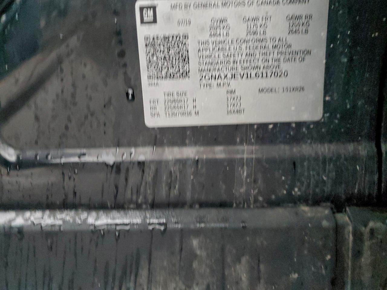 Lot #3308245225 2020 CHEVROLET EQUINOX LT