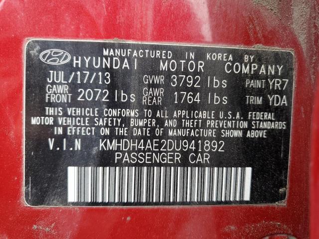 2013 HYUNDAI ELANTRA GL - KMHDH4AE2DU941892