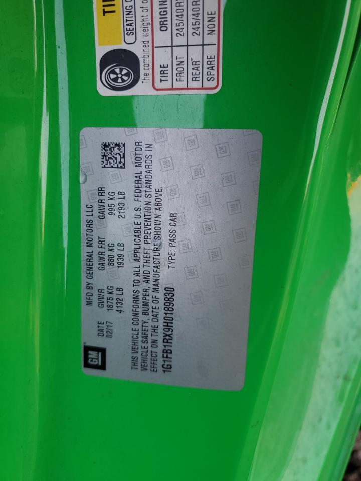 Lot #3303727467 2017 CHEVROLET CAMARO LT