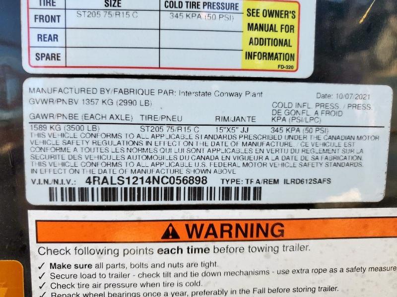 2022 INTERSTATE TRAILER #3293475425