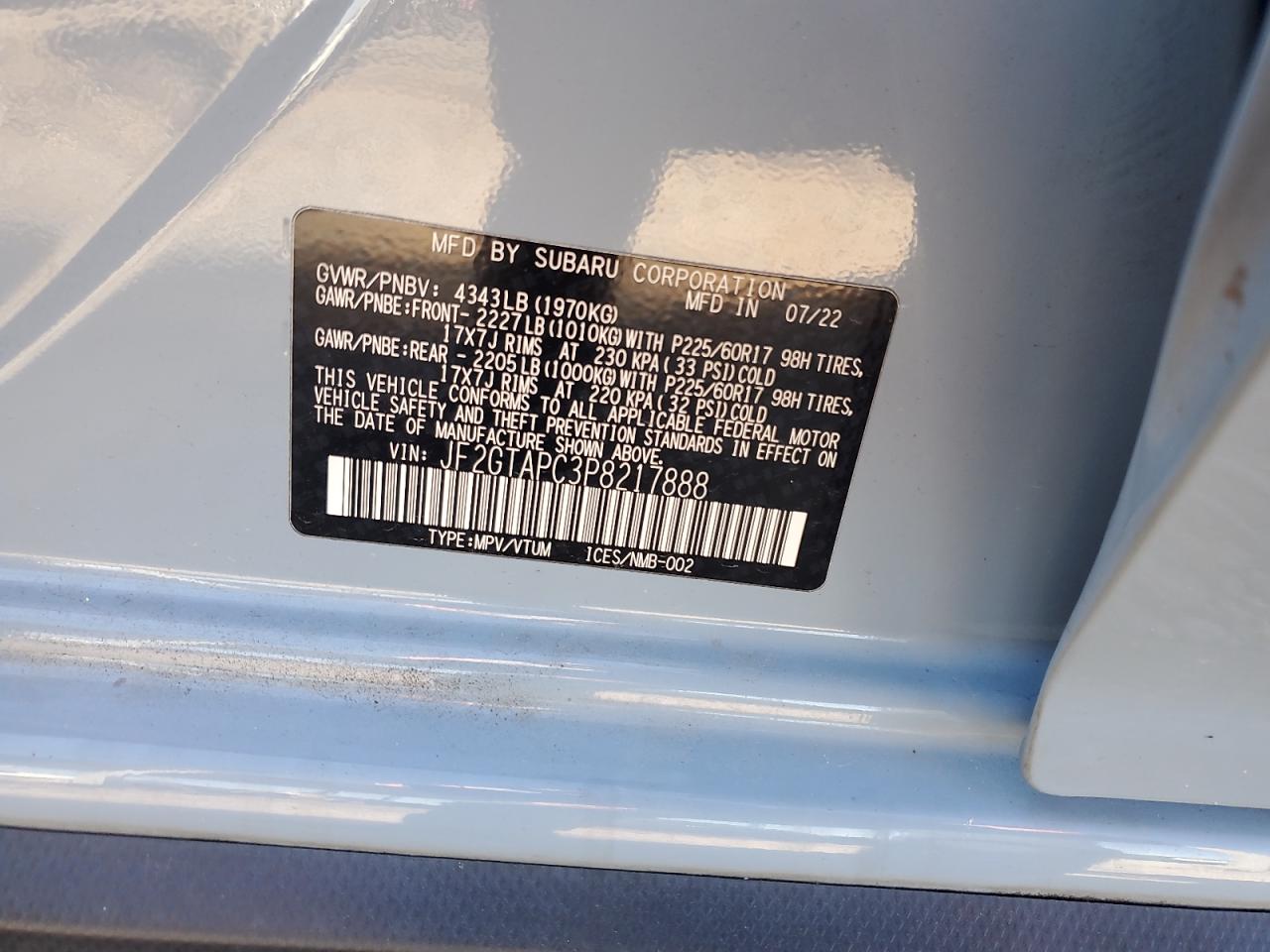 SUBARU CROSSTREK PREMIUM