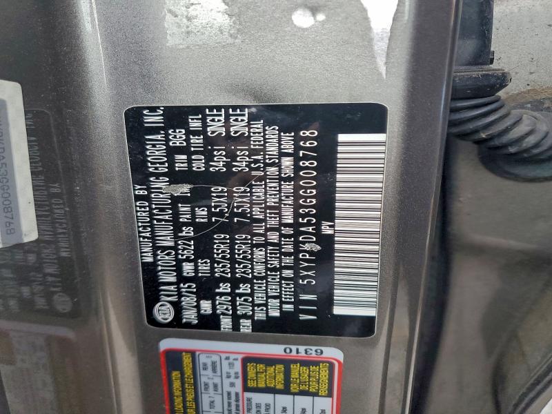 2016 KIA SORENTO SX #3296938816