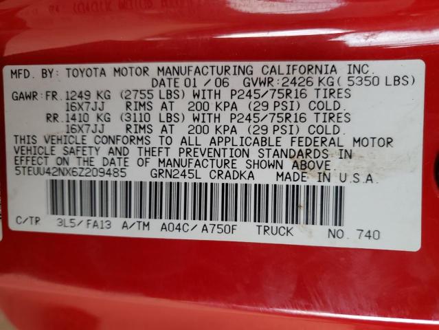 2006 TOYOTA TACOMA ACC #3293461415