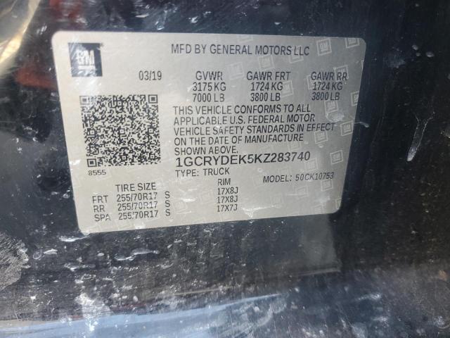 2019 CHEVROLET SILVERADO #3293309420