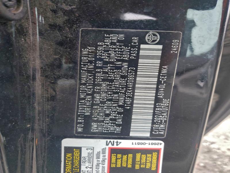 2010 TOYOTA CAMRY BASE #3294428509