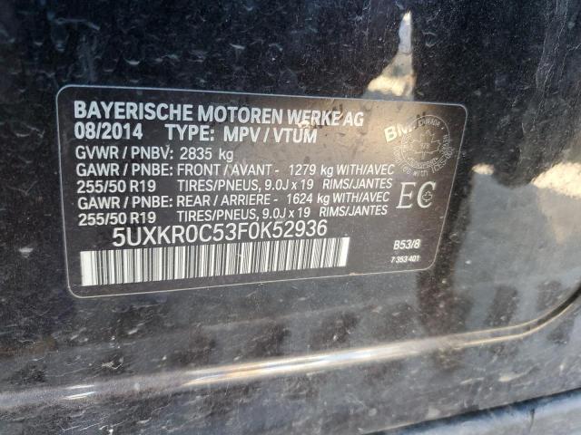 2015 BMW X5 XDRIVE3 5UXKR0C53F0K52936