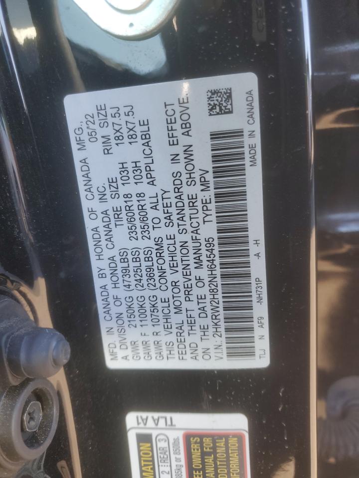 Lot #3307564074 2022 HONDA CR-V EXL