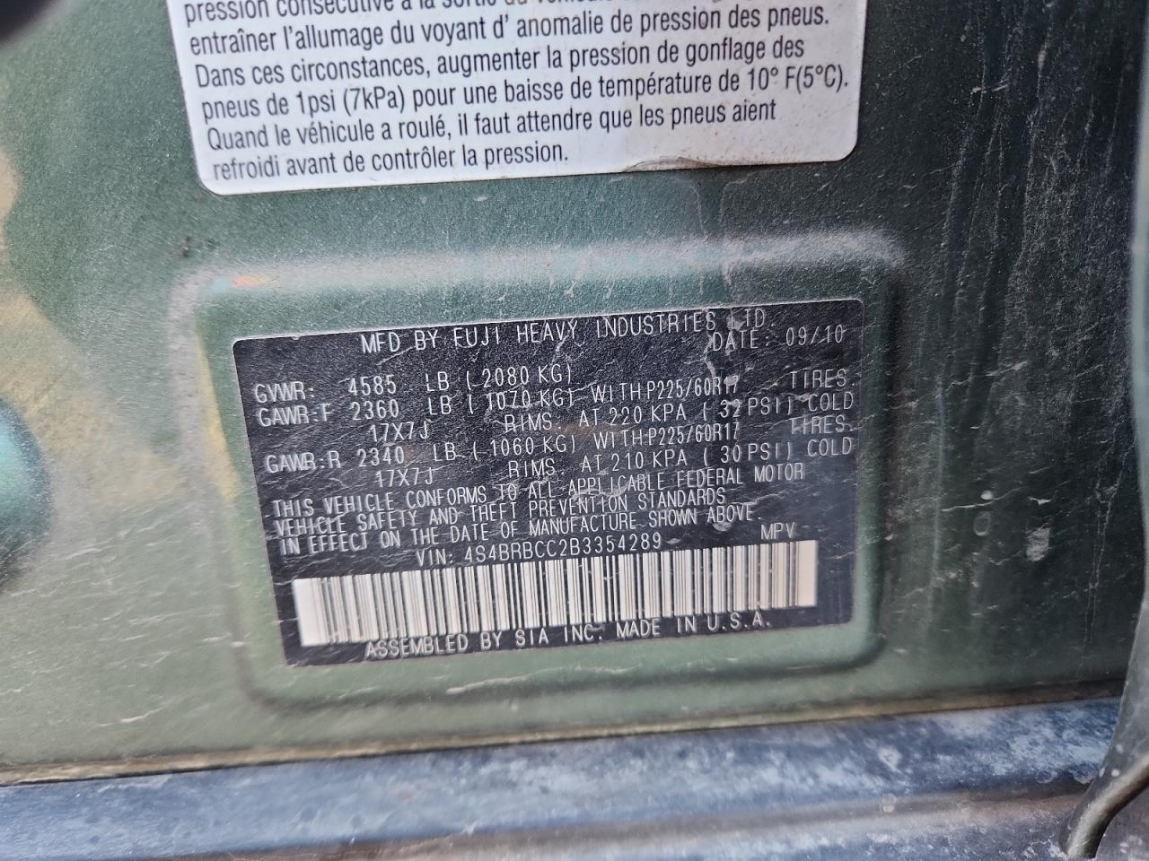 SUBARU OUTBACK 2.5I PREMIUM