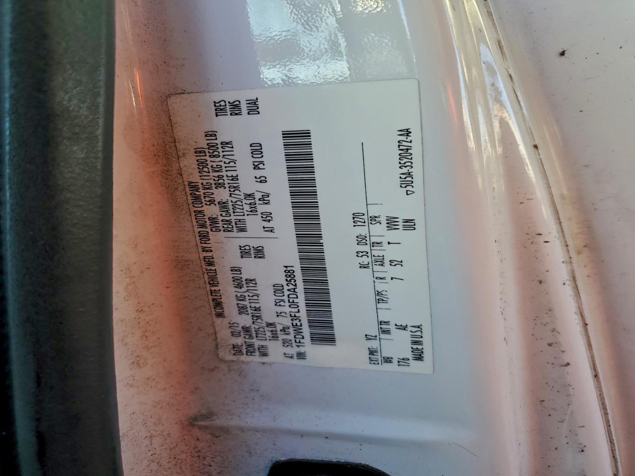 FORD ECONOLINE E350 SUPER DUTY CUTAWAY VAN