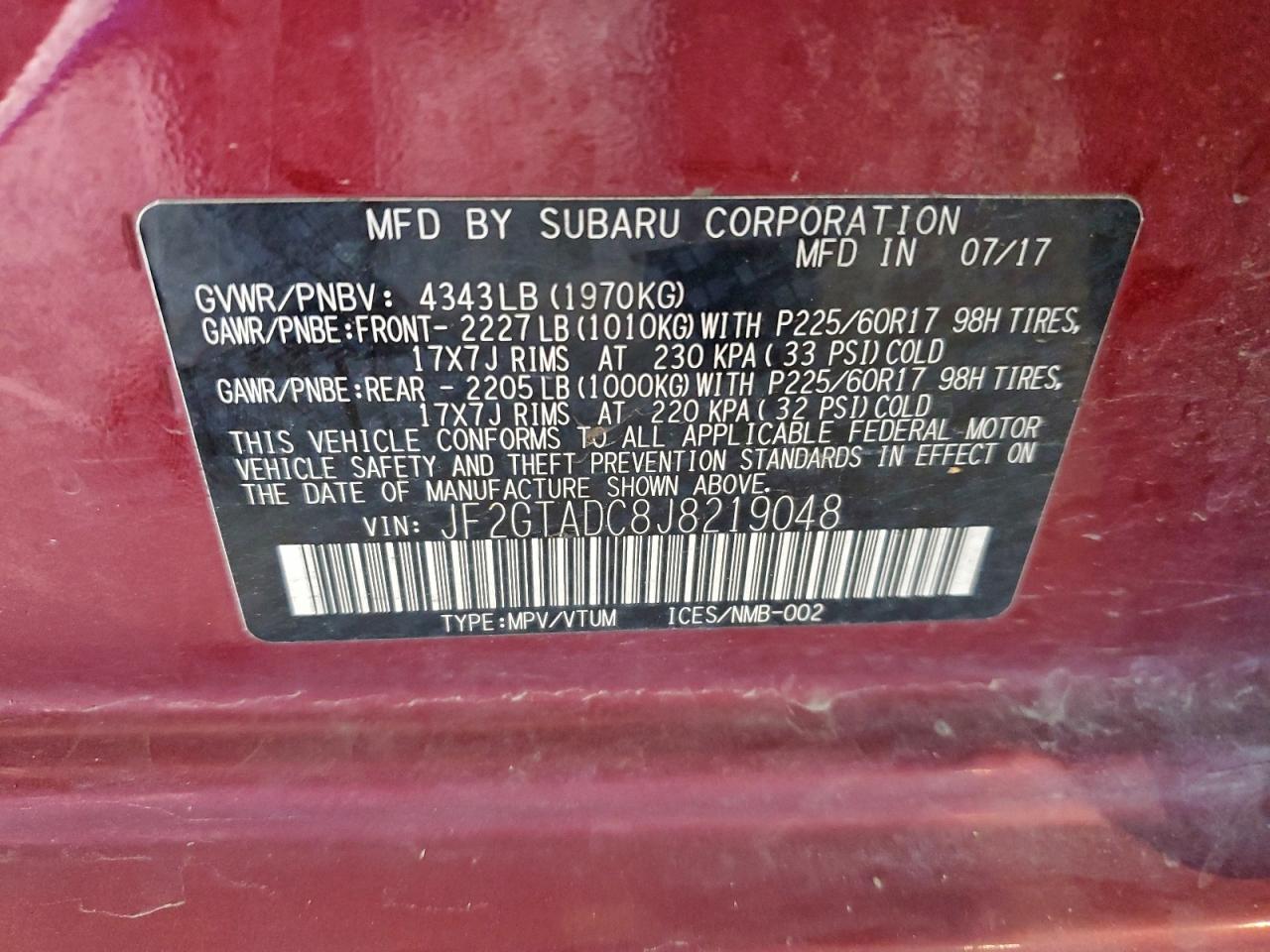 SUBARU CROSSTREK PREMIUM