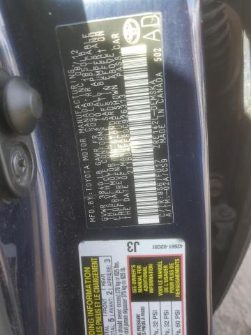 2013 TOYOTA COROLLA BA #3303723463