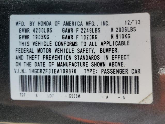 2014 HONDA ACCORD LX #3303861780