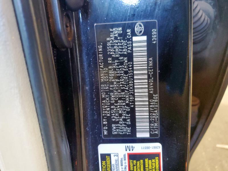 2011 TOYOTA CAMRY BASE #3291481974