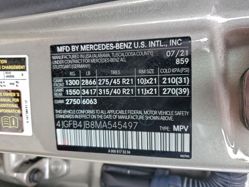 2021 MERCEDES-BENZ GLE 350 #3296875870
