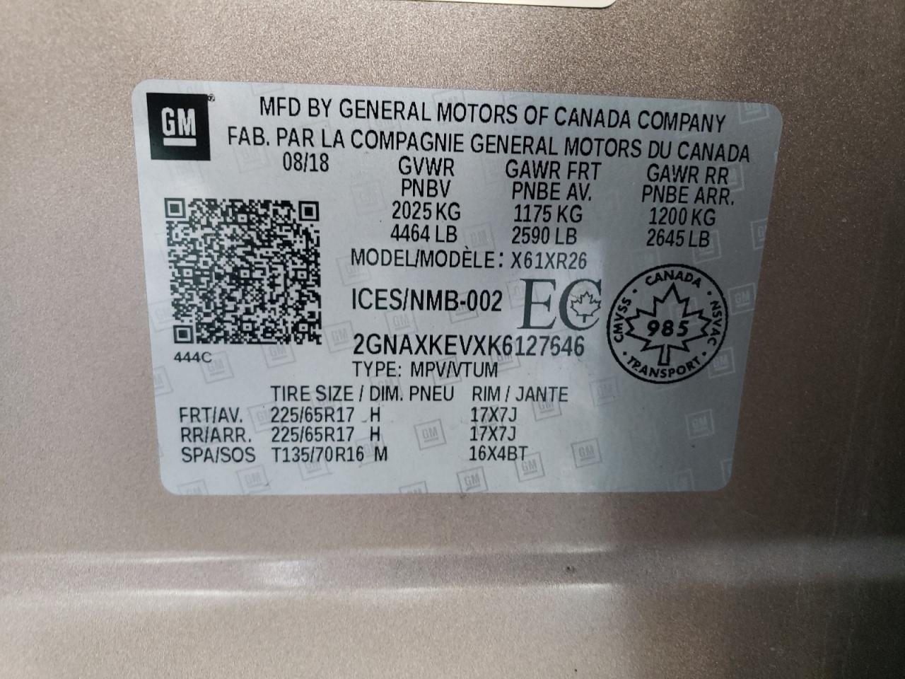 CHEVROLET EQUINOX LT