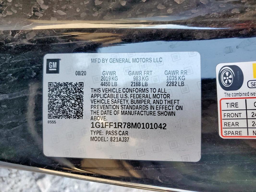 2021 CHEVROLET CAMARO LZ #3316106260