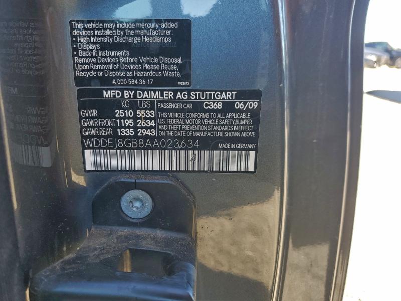 2010 MERCEDES-BENZ CL 550 4MA #3305315344