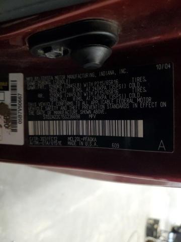 2005 TOYOTA SIENNA XLE #3305322313