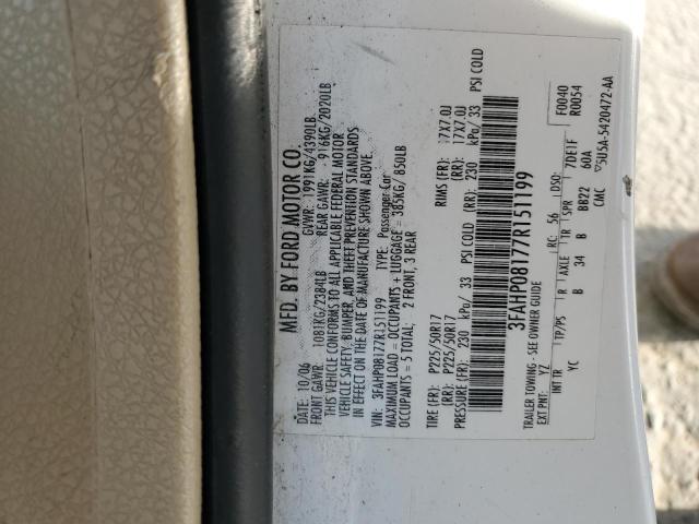 2007 FORD FUSION SEL #3286540198